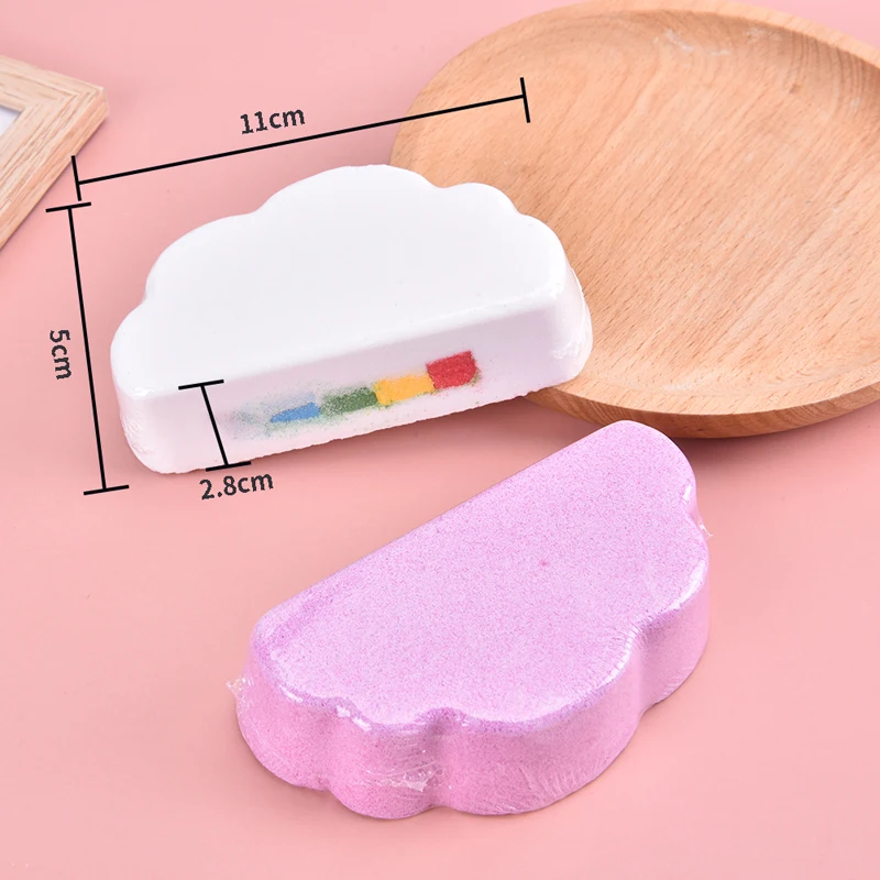 

5 стилей, радужная соль для ванны с облаками, натуральная соль для ванны для ухода за кожей, отшелушивающие увлажняющие Бомбочки для ванны с ...