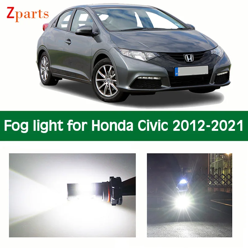 

1 Pair LED Fog Light For Honda Civic 2011 - 2021 Foglamp Bulb Ice Lamp Blue White Yellow Red Daytime Running Lights 12V 6000K