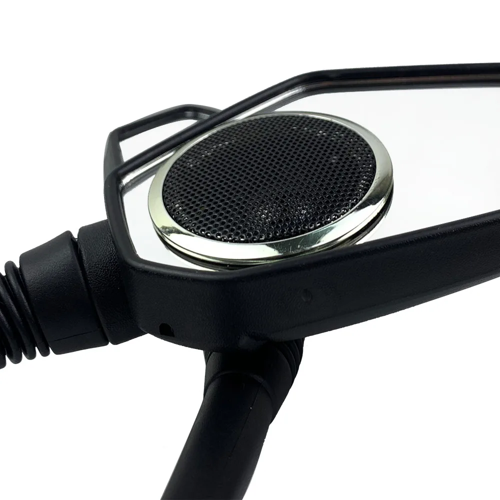 Мотоцикл Bluetooth аудио зеркала заднего вида скутер FM MP3 плеер звук Противоугонная охранная сигнализация зеркало 10 мм 8 мм Универсальный