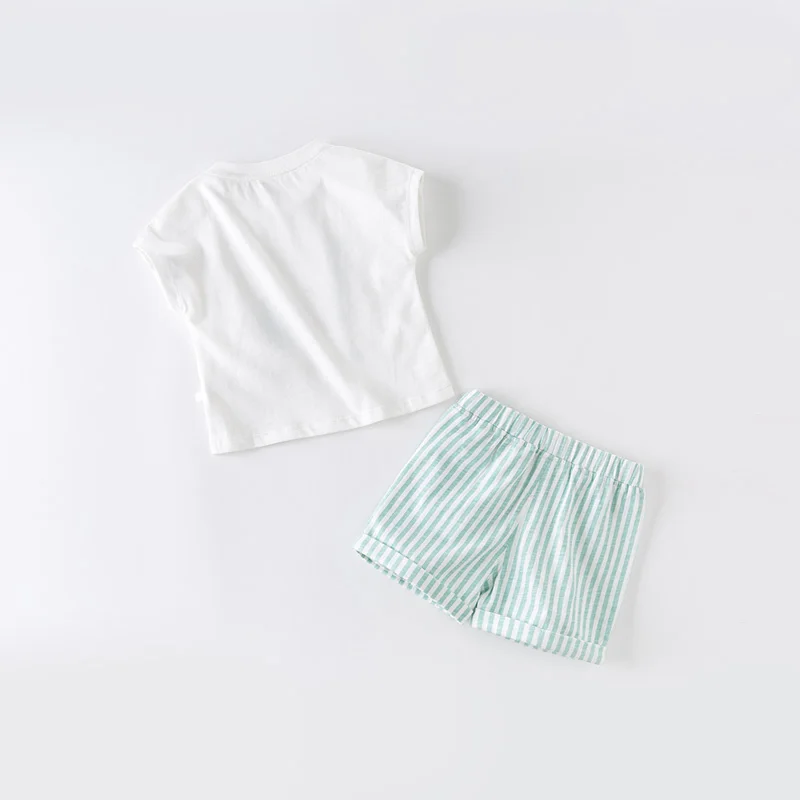 DBA12417 dave bella/летние комплекты модной одежды с рисунком для маленьких мальчиков