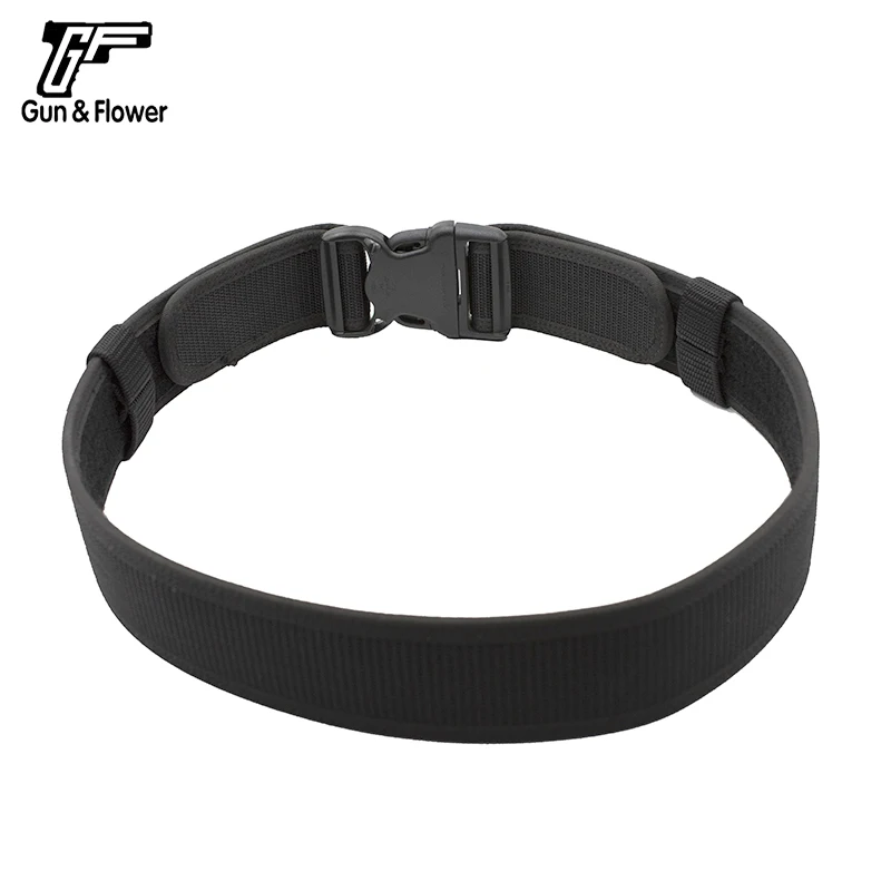 Пистолет и цветок нейлон Duty черный пояс полиция орудие 2 дюйма без крючка петли