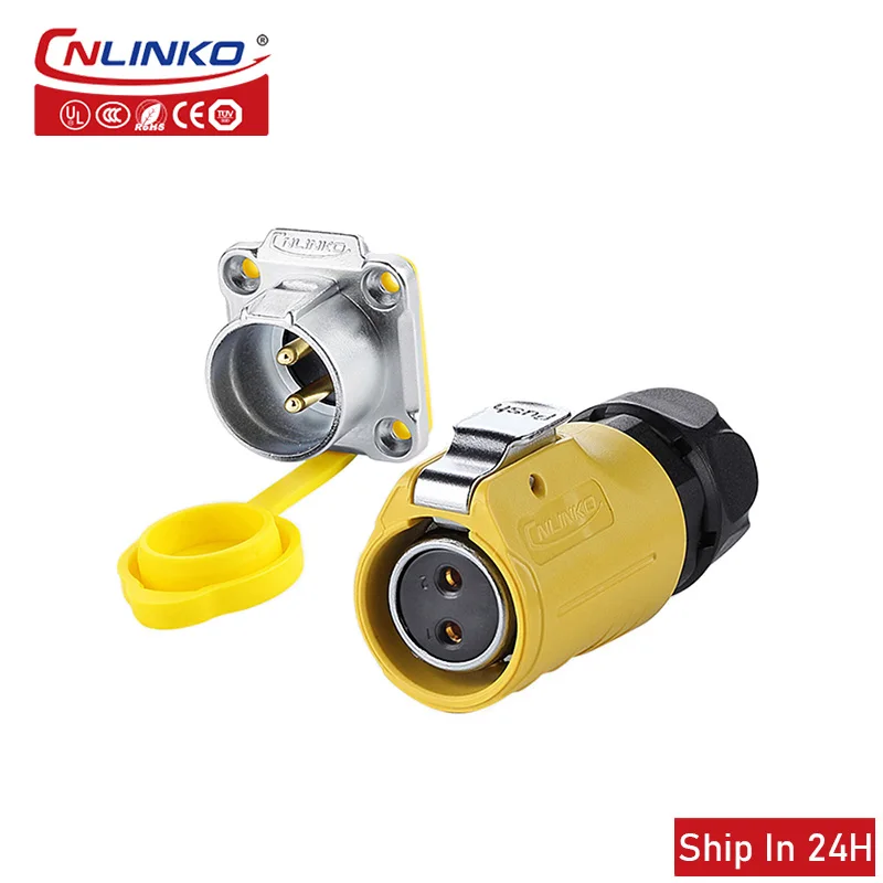 

Cnlinko LP20 Waterproof 2pin Female Plug Male Socket 2.5~4.0mm²/14-12AWG 20A Power Connector for Radio Video Security Equipment