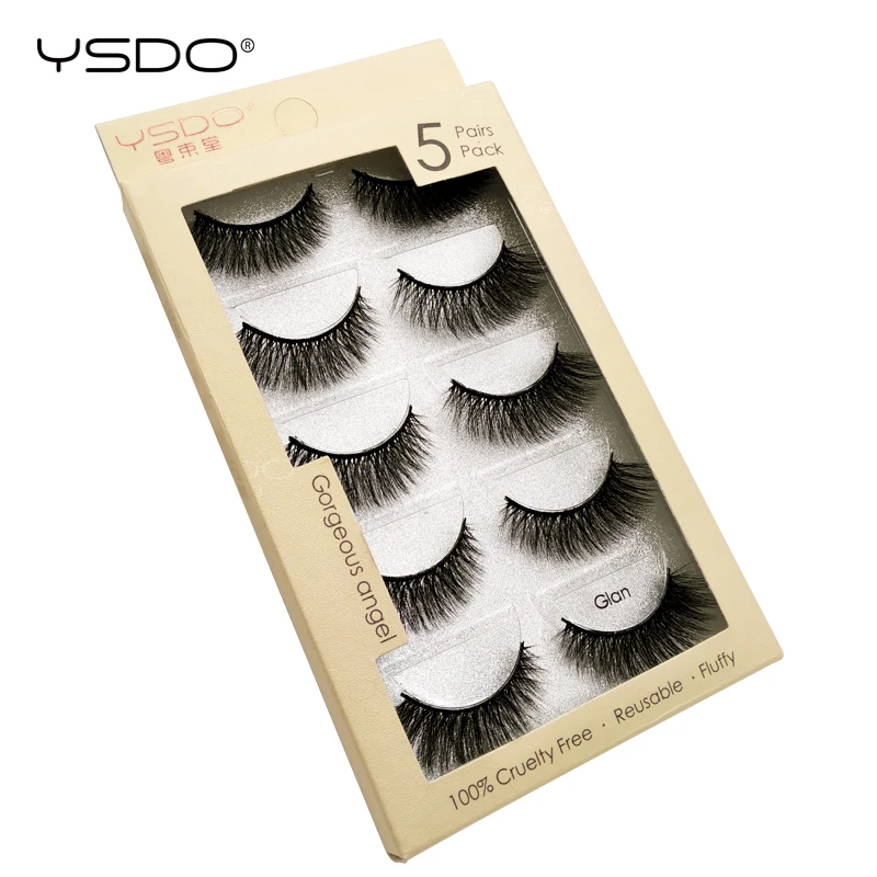 YSDO 3D норковые накладные ресницы 5 пар натуральные норковые ресницы толстые Makeupeye ресницы драматические накладные ресницы из норки объемные ресницы