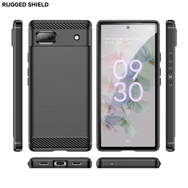 For Google Pixel 6A Case Cover for Google Pixel 6A Cover Shell Capa Coque Business Style Silicone Phone Case for Google Pixel 6A