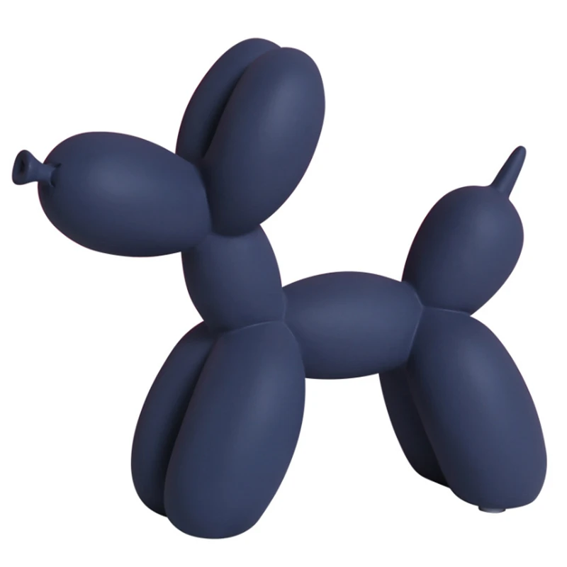 

21cm Cute Balloon Dog Resin Crafts Sculpture Gift Small Puppy Party Accessories Home Desktop Ornament Cake Dessert Decoration