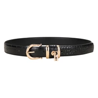 fashion high quality genuine leather belt new luxury design green cowskin belts for women jeans gold pin buckle waist strap lady