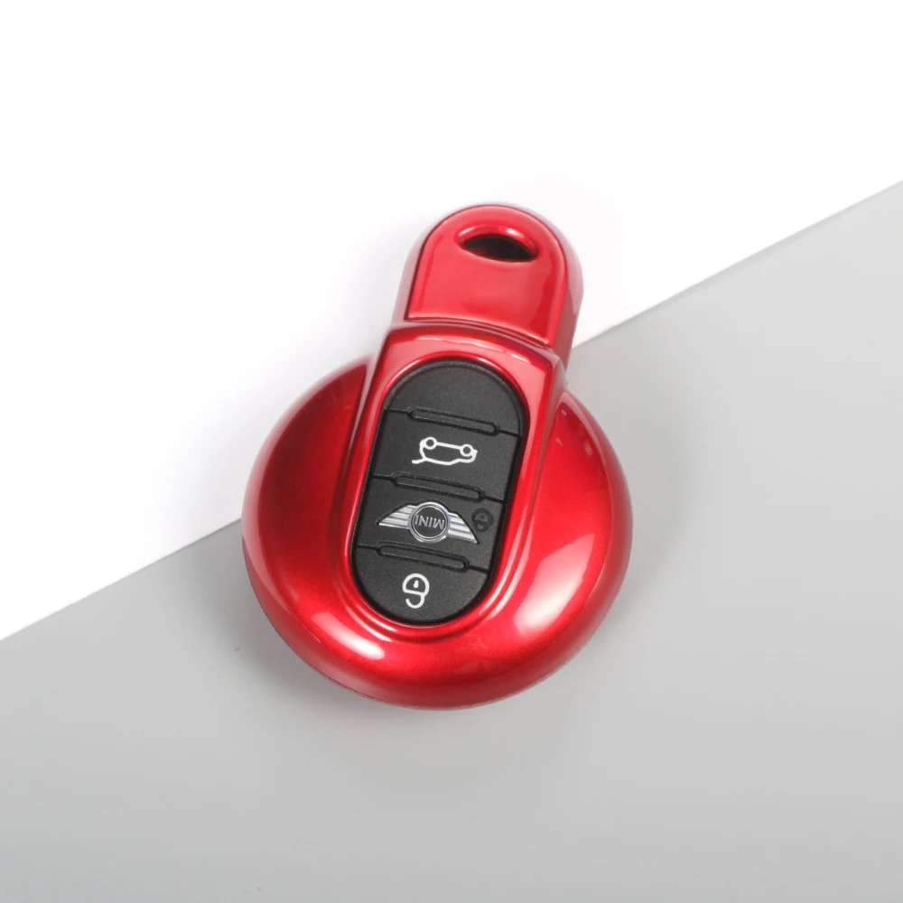 Автомобильный брелок глянцевый металлический корпус ключа защитный чехол для Mini