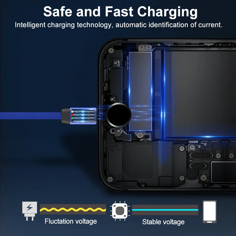 Micro USB кабель 3 1 А нейлоновый для быстрой зарядки и передачи данных Samsung Xiaomi LG