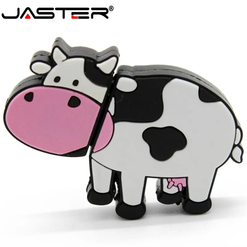 JASTER милый USB флеш-накопитель, Мини карта памяти из молочной коровы, USB флеш-накопитель, 4 ГБ, 16 ГБ, 32 ГБ, 64 ГБ, флешка, USB 2,0, свадебные подарки, USB