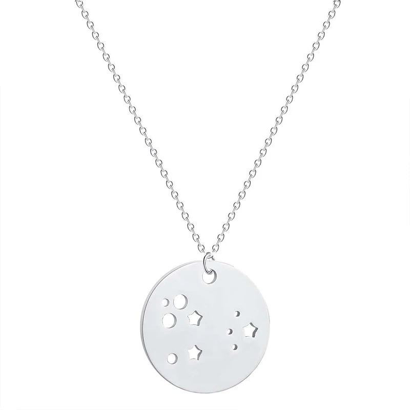 Цепочка на шею круглые звезды лунные ожерелья женские парные китайские кулоны в