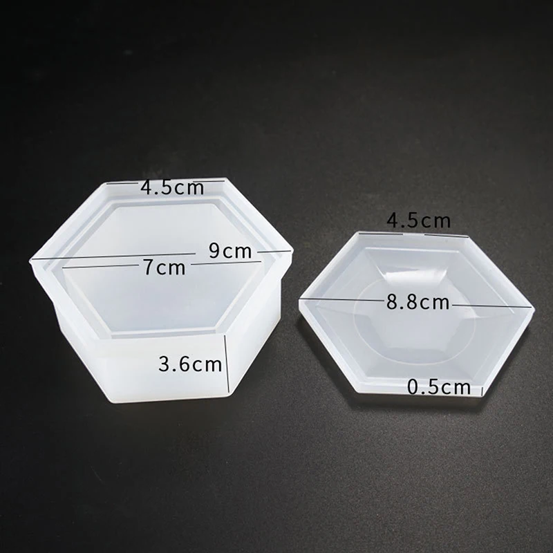 

Hexagonal Storage Box Silicone Mold DIY Jewelry Making Epoxy Resin Craft Tool