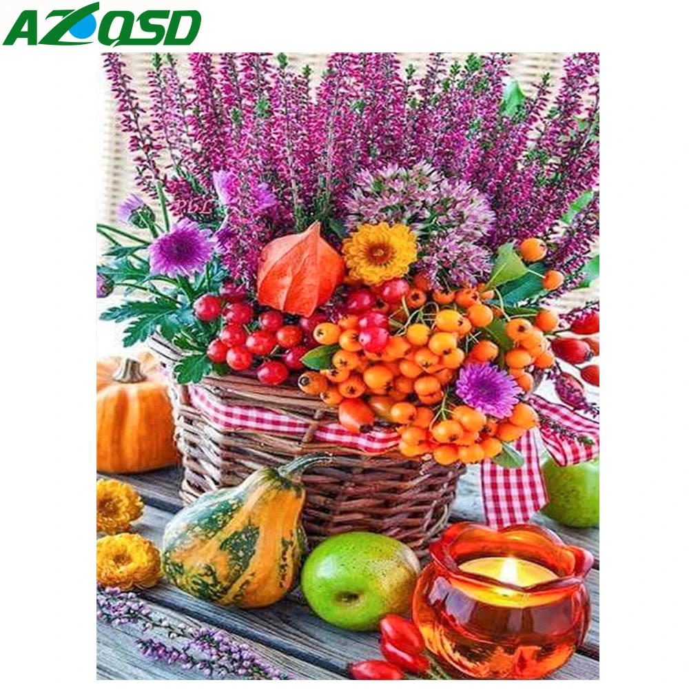 AZQSD DIY алмазная живопись цветок вышивка крестиком Алмазная мозаика Цветочная