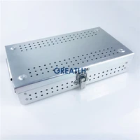 aluminium alloy sterilization tray disinfection case autoclavable holder box for surgical instruments