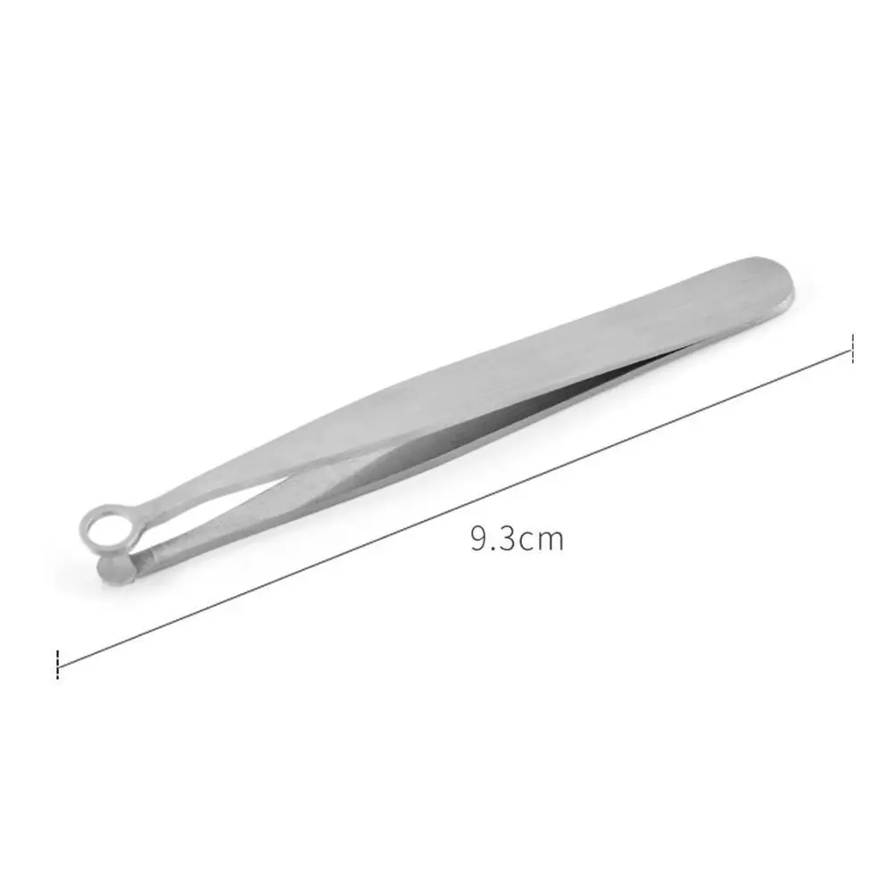 

1 Pcs Durability Nose Hair Trimming Tweezers Round Tip Eyebrow Tweezer Steel Nose Hair Removal Tweezers Makeup Tools