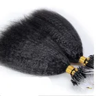 Накладные волосы на микро-петлях бразильские Remy человеческие волосы кудрявые прямые 100 г в упаковке человеческие волосы грубые прямые волосы на микро-кольцах