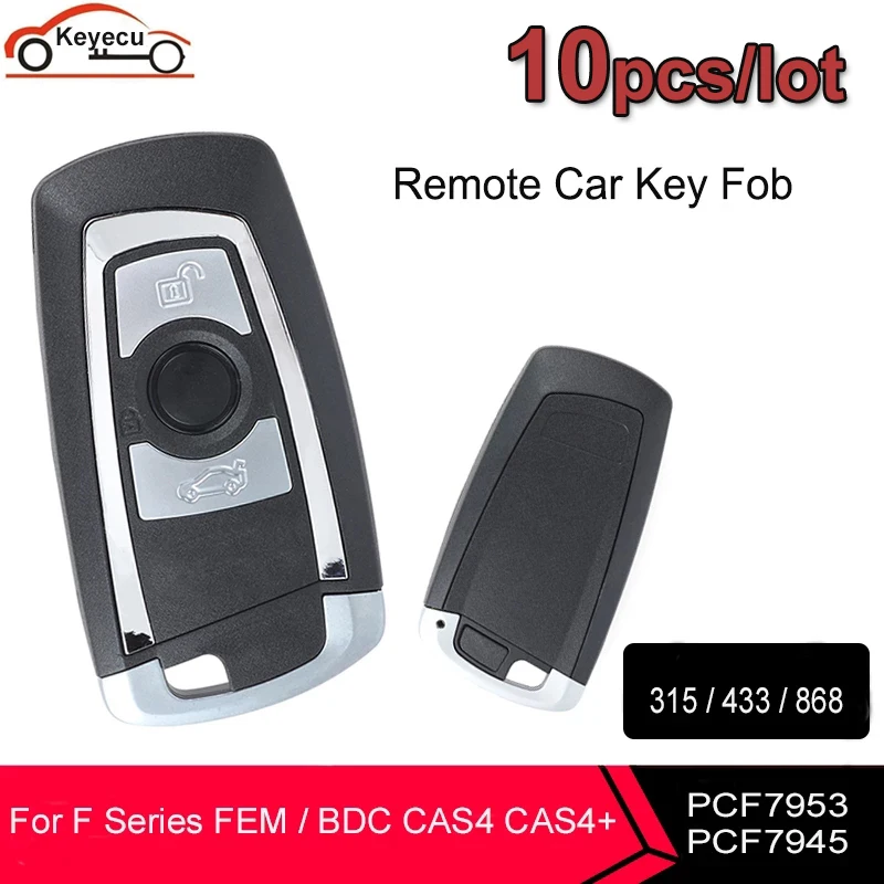 KEYECU 10PCS for BMW FEM / BDC CAS4 CAS4+ 2011-2017 Smart Remote Key Fob 315MHz 433MHz 868MHz 3 Button PCF7953/ PCF7945 Chip | Автомобили