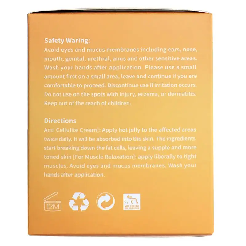 

Slimming Cream Anti Cellulite Cream Fat Burning Slimming Gel Warm Massage Body Weight Loss Cream