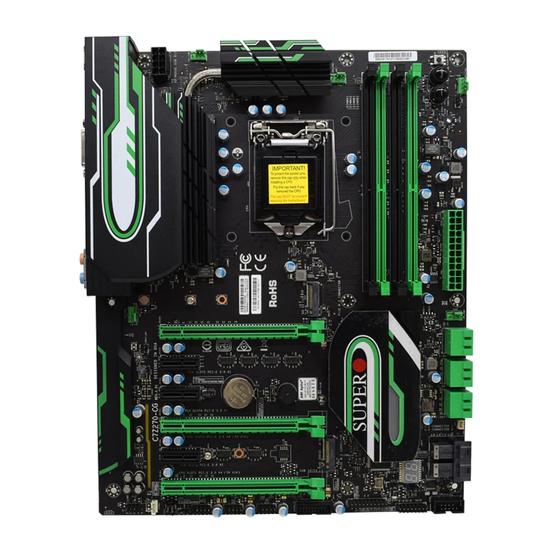 Bestellen MBD-C7Z270-CG-O Supermicro LGA 1151 Intel Z270 Original PC Motherboard DDR4 Nicht-ECC M.2 Motherboard 3xPCI-E 3,0 X16 Slots 64GB