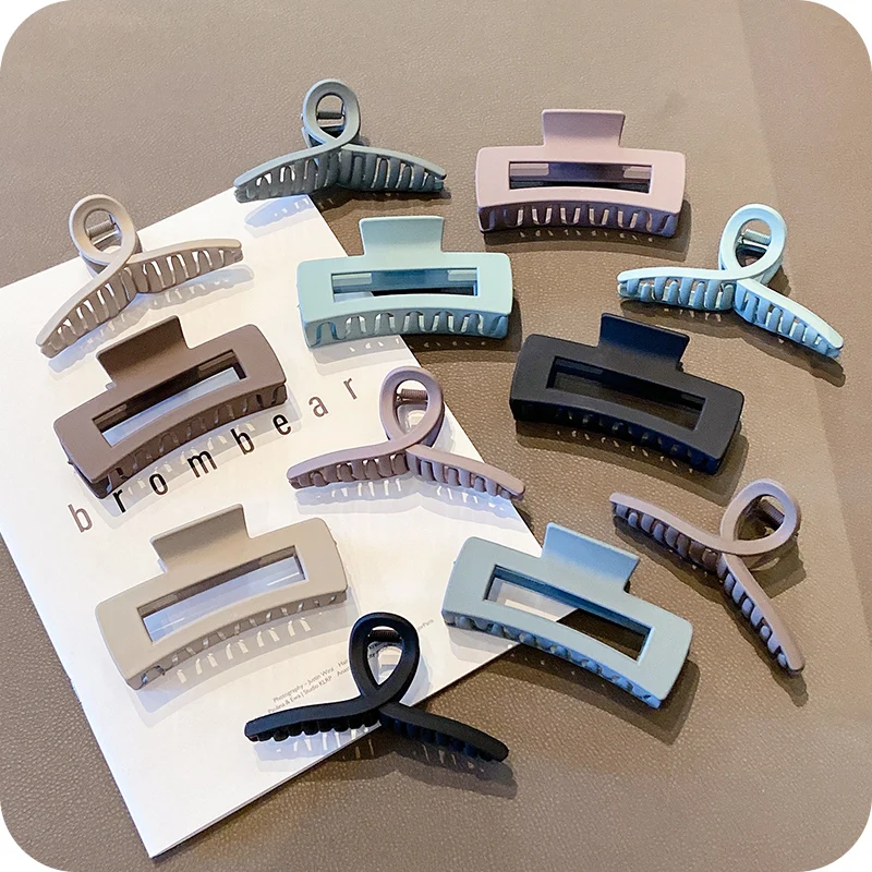 

Корейский стиль Ins заколка для волос квадратный зажим головной убор заколка на заднюю головку простой темперамент большой захват зажим для ...