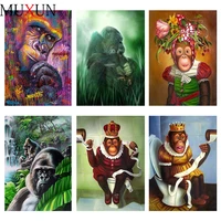 full drill 5d diamond painting diy square round diamond color monkey new 3d embroidery cross stitch gift home decoration mural