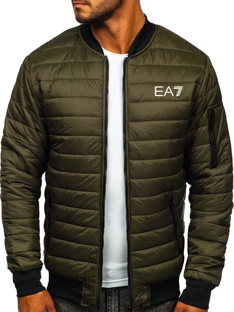 

2021 Hot Sale EA7 Brand Men's Spring And Autumn New Bomber Jacket Men'S And Women'S Casual Windbreaker Printed Thin Zipper Jacke