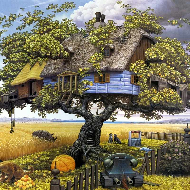 

DHL H&HXY Tree House 6007 3117Pcs PG S001 2156Pcs Building Blocks Two Colors Leaves Brick Toys Chirstmas birthday Gifts 21318