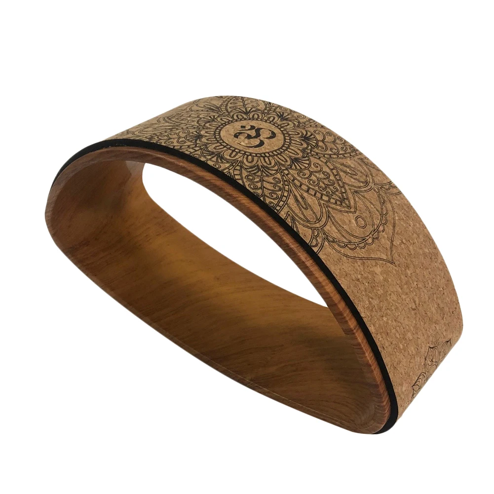 

Yoga Wheel Bent Back Stretch Natural Cork Yoga Wheel Cork Solid Fitness Wheel Pilates Ring Sturdy Wheel Yoga Training