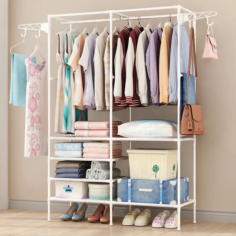 

1080x3600x1700mm 5 Layer High-Capacity Storage Rack Clothes Seasonal Clothing Can Be Hung With Hook Storage Rack Bedroom Display
