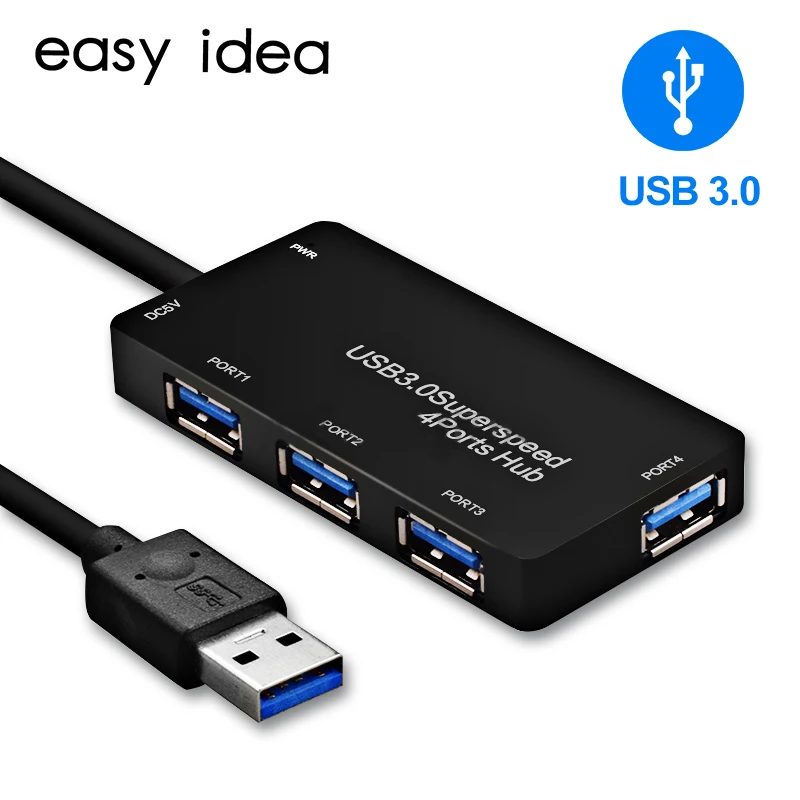 Micro USB Hub 3 0 высокоскоростной 4 порта Usb адаптер мульти концентратор 5 Гбит/с Mni