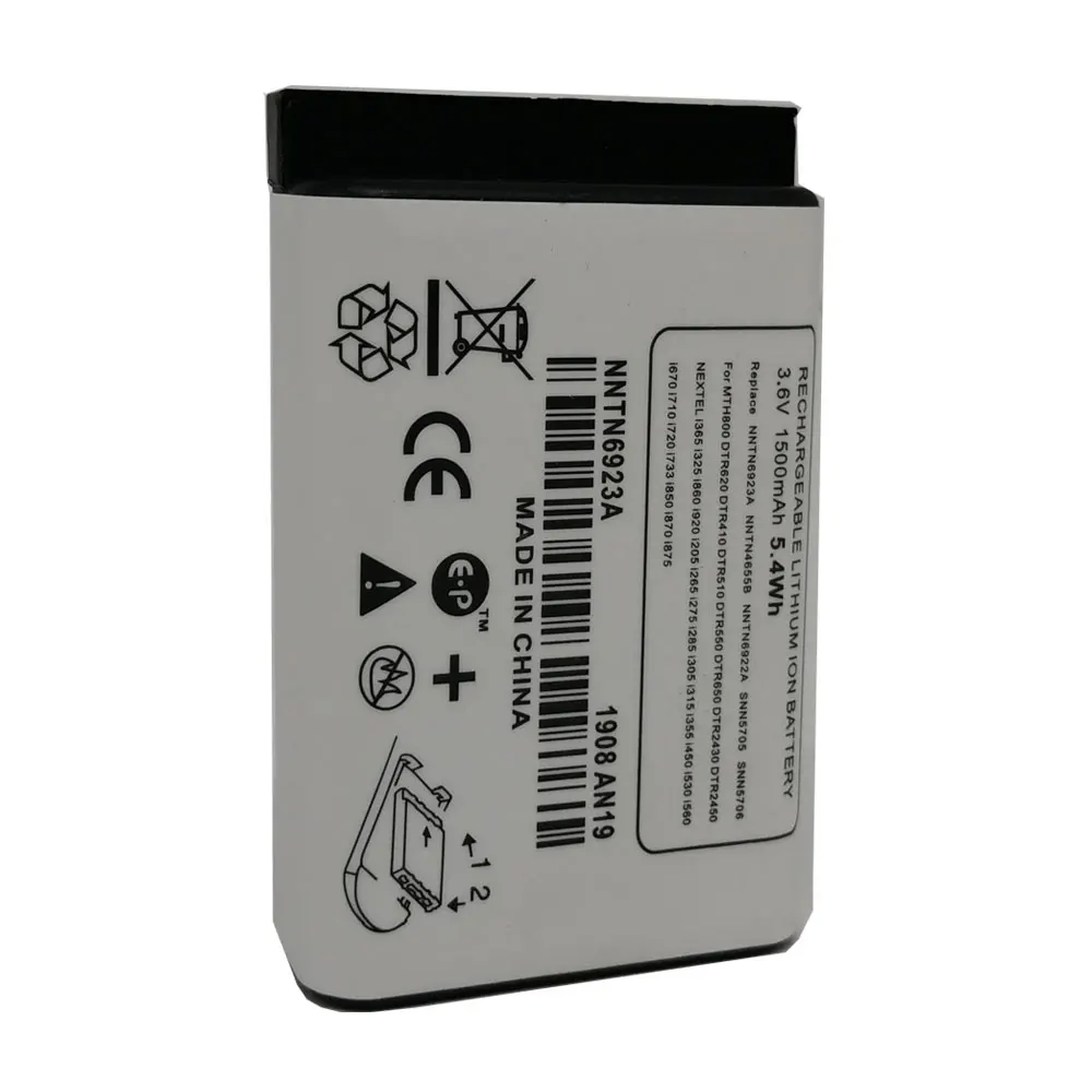 NNTN6923A NNTN4655B Li-Ion Батарея для Motorola MTH650 MTH800 DTR620 DTR410 DTR510 DTR550 DTR650 DTR2430 DTR2450 i325 iDEN i30