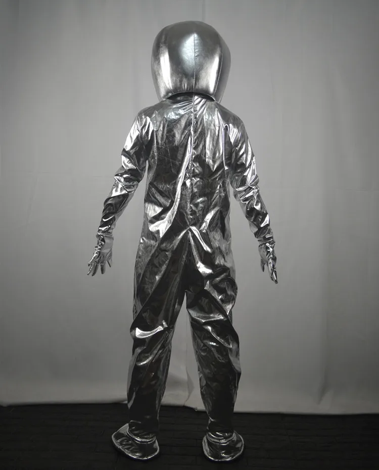 Светящийся серебристый светодиодный костюм инопланетянина одежда для ночного