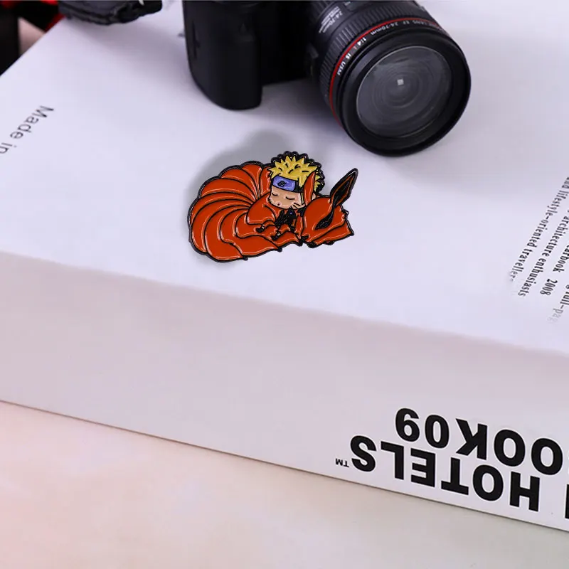 Kurama Cute Chibi Pin популярный ниндзя брошь в стиле аниме Nine Tails Power Badge Let He guard your sweet dreams! -