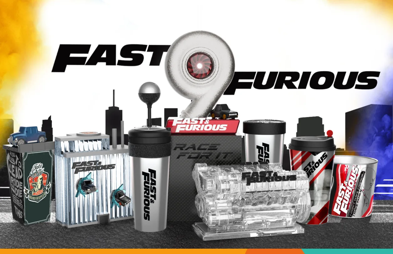 Форсаж (Fast Furious 9 ведро для попкорна чайник стакана воды бутылки Детский