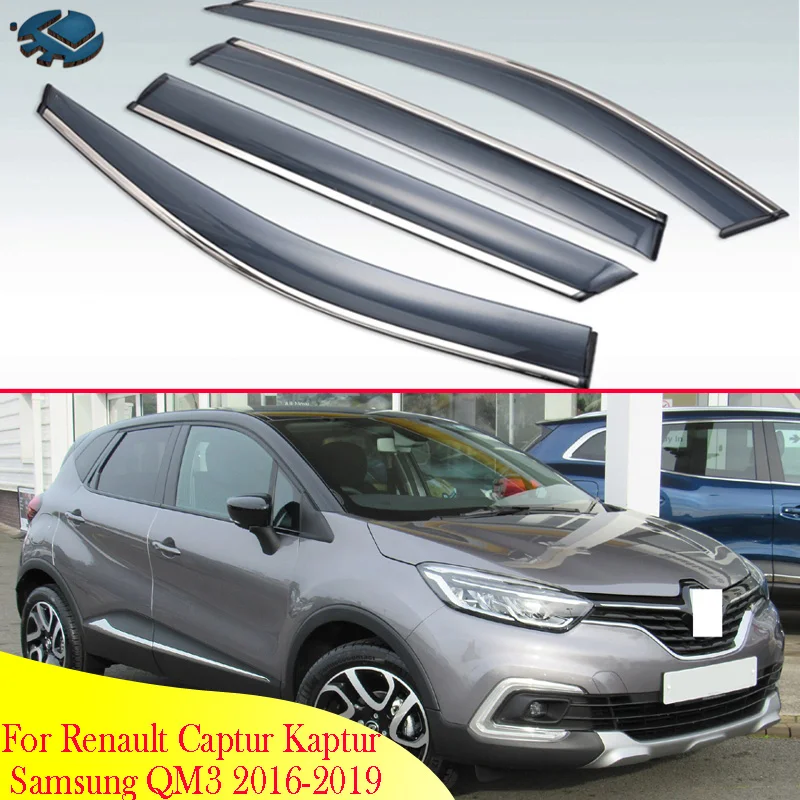 

4 шт., пластиковые наружные дефлекторы для Renault Captur Kaptur Samsung QM3 2016-2019