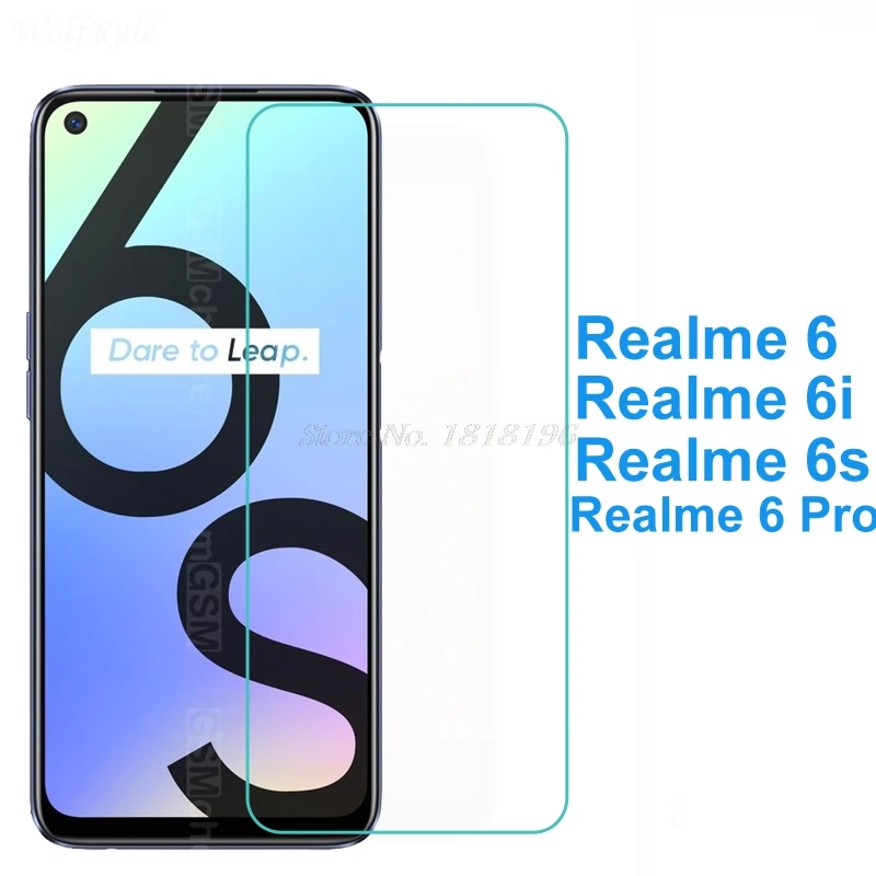 

For OPPO Realme 6 Pro Tempered Glass Protective Front Glass Film Explosion-proof Safety Screen Protector for Realme 6i 6s Film