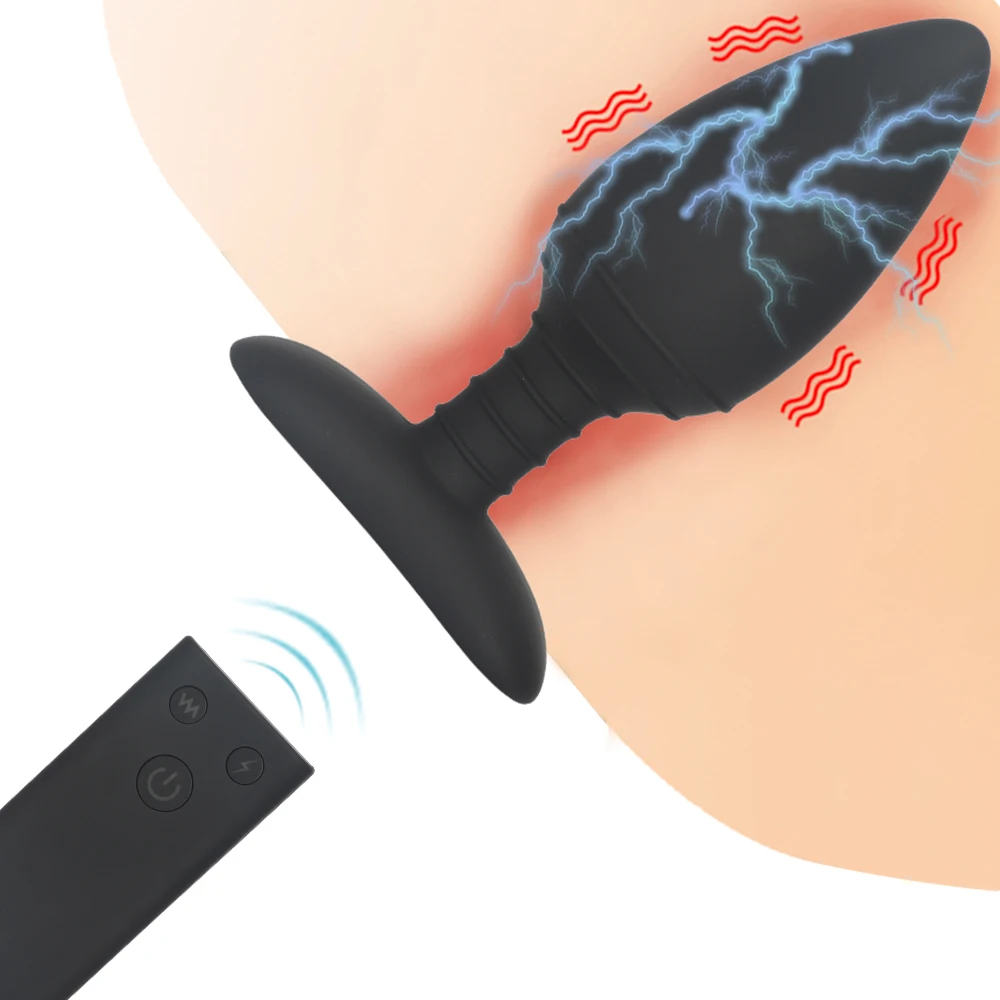 Electric Shock Anal Plug For Male Prostate Massager Butt G Spot Expanding Vibrating Sex Toys for Men Gay Adult Games | Красота и