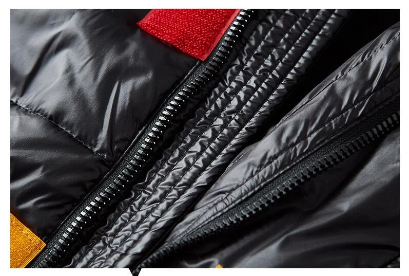 

#3643 Winter White Duck Down Jacket Mne With Hooded Thick Warm Long Padded Coat Fashions Black Harajuku Long Jacket Coat