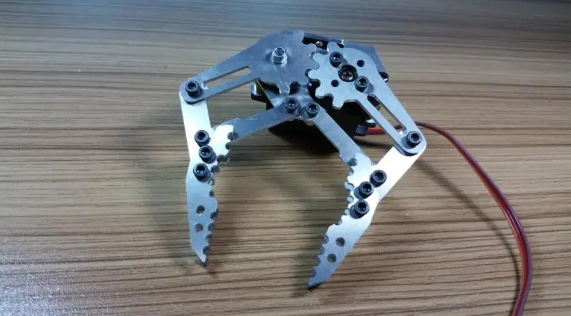 Silver Robotic Arm Holder Aluminum Alloy Gripper Hand Metal Robot Claw with MG996r Servo for Arduino DIY Project Stem Toy Parts | Игрушки и