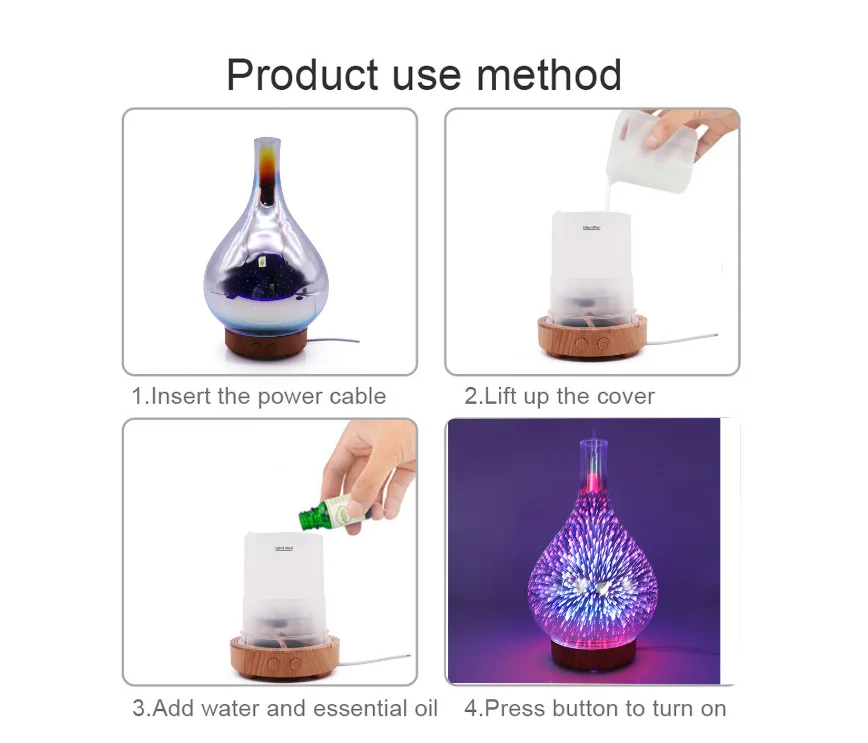 Электрический увлажнитель Stardust масляный диффузор стеклянная красочная ваза