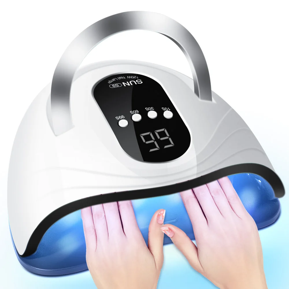 Dmoley 120 вт уф светодиодная лампа для сушки ногтей всех типов геля 42/45 шт двойная