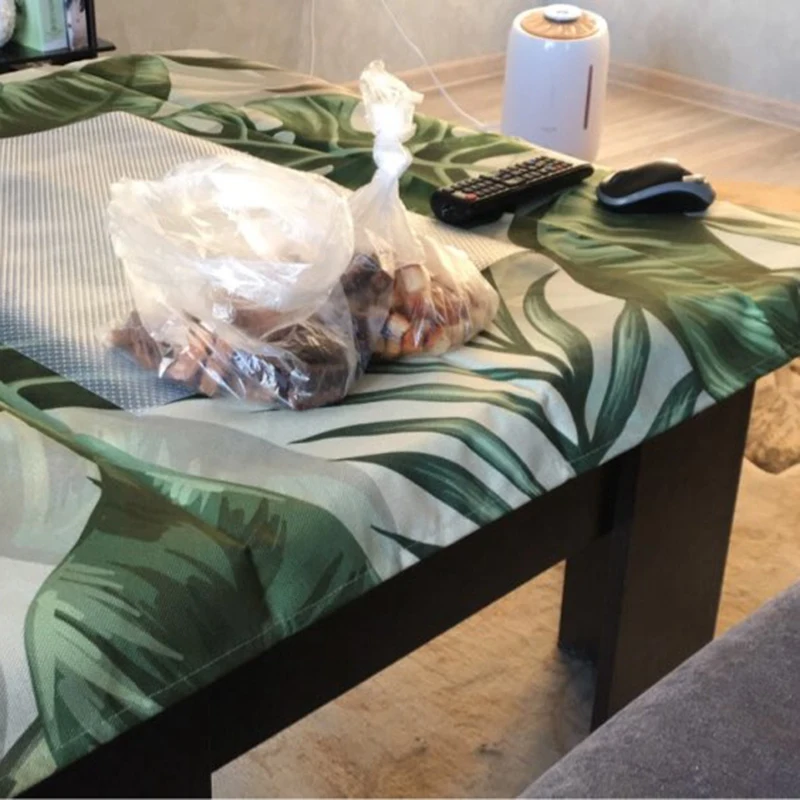 

Tropical Plants Pattern Linen Waterproof Tablecloths Decorative Home Decor Table Cloth Tablecloth 100x140Cm