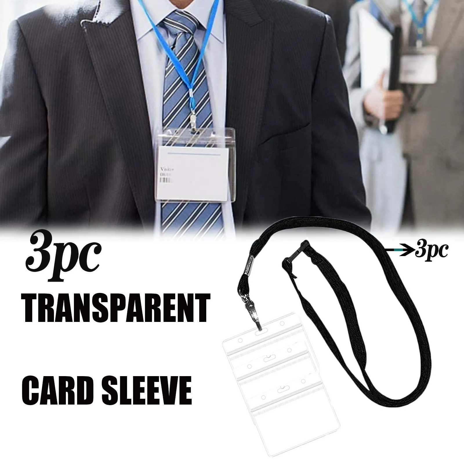 

CDC Vaccination Card Protector 4X3 Inches Lanyard Immunization Record Vaccine Cards Cover Holder Clear Plastic Waterproof