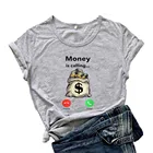 Женская хлопковая Футболка с рисунком, забавная деловая футболка с изображением денежных вызовов