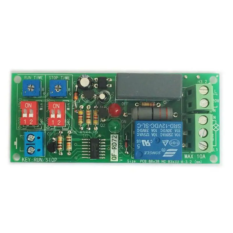 Двойное время Регулируемая задержка цикла реле времени бесконечная петля таймер