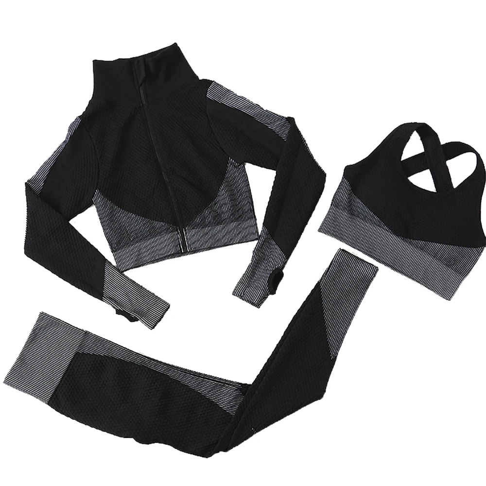 

1/2/3 Pcs Fitness Suits Yoga Set Seamless Women Sportswear Yoga Suit Yoga Clothing Female Gym Suits Workout Running Clothes
