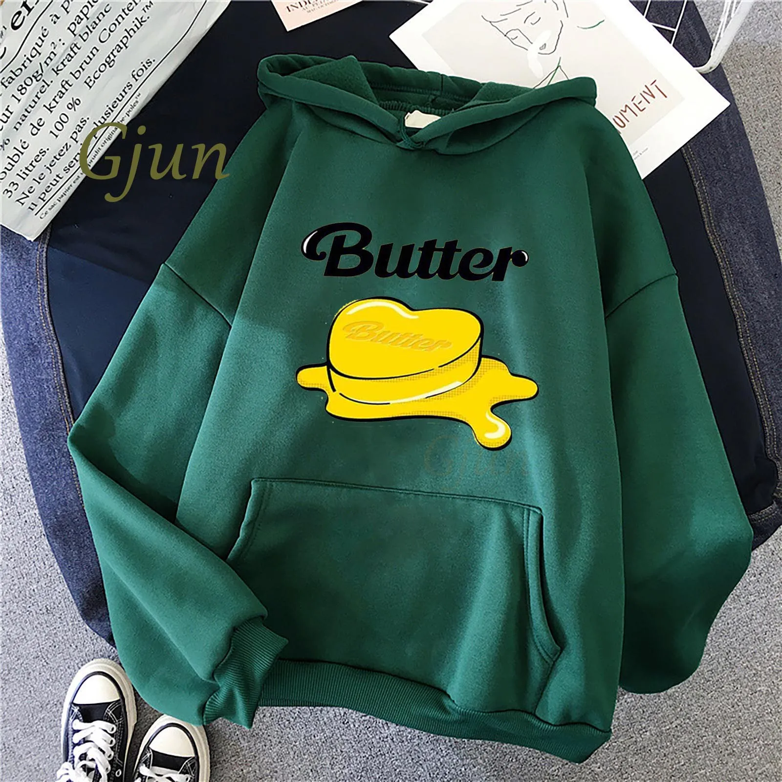 

NEW Ablum Butter Bangtan Boys Hoodie Unisex Kawaii Kpop Korean Graphic Hooded Harajuku Unisex Y2k Oversize Sweatshirts pullover