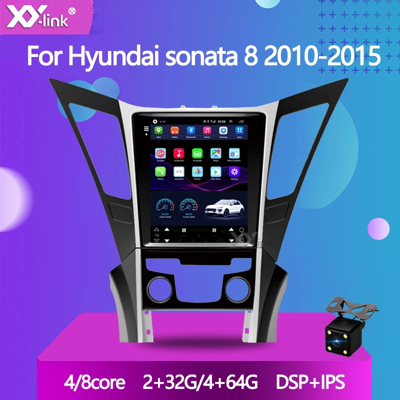 9 7 &quottesla вертикальный экран Android 10 0 для HYUNDAI Sonata 8 YF 2010 -2015 HD автомобильное радио GPS