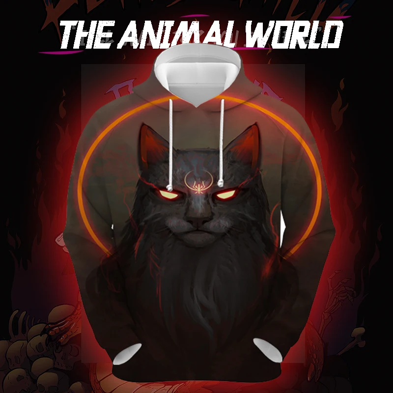 

Teens Comfortable Hoodies Cool Cat 3d Printed Animal Mens Hoodies Colorful Long Sleeve Hoodie Sweatshirts Winter Cypunk Fashion