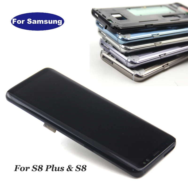 ЖК дисплей с рамкой для Samsung S8 G950 G950U G950F Plus G955 G955F сенсорный экран дигитайзер в