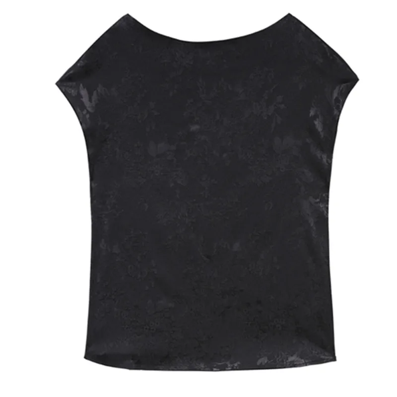 

2021 Summer Women Blouse Satin Batwing Sleeve Short Sleeve Womens Tops Floral Printing Ladise T-shirt O-Neck OL Woman Clothing